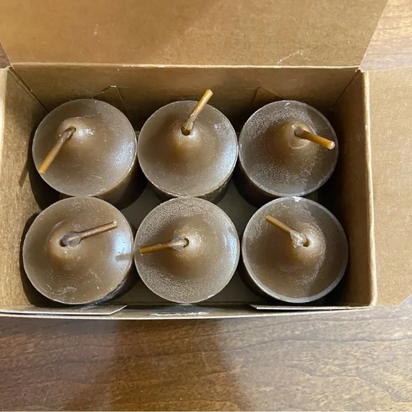 PARTYLITE' BESTBURN® BARREL Jar Candle & 6 Votives in Roasted Chestnut NIB - Picture 2 of 5